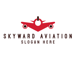 Power Button Airplane logo design