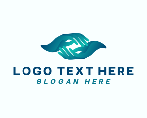 Teal - Care Hands Foundation logo design