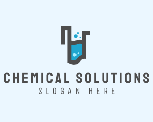 Chemical Test Tube  logo design