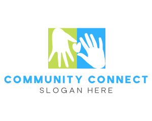 Hand Heart Community logo design