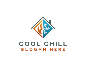 Refrigerator - Fire Snowflake Air Conditioning logo design