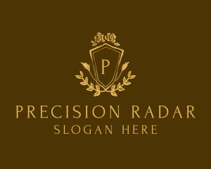 Gold Fashion Royal Shield  logo design