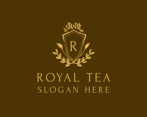 Gold Fashion Royal Shield  logo design