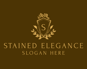 Gold Fashion Royal Shield  logo design