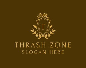 Gold Fashion Royal Shield  logo design