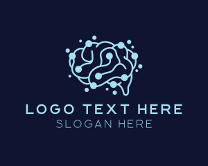 Human Brain Circuit logo design