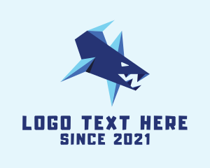 Papercraft - Wild Shark Paper logo design