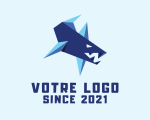 Blue - Wild Shark Paper logo design