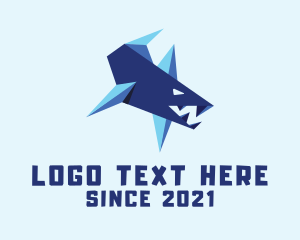 Blue - Wild Shark Paper logo design