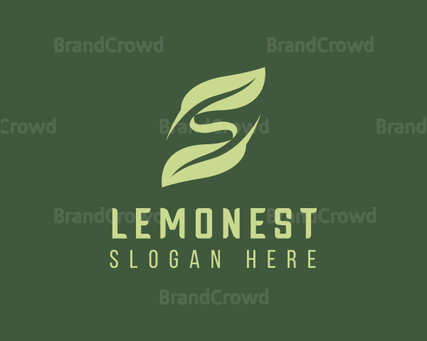 Eco Leaf Letter S Logo