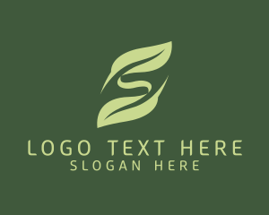 Eco Friendly Leaf Letter S  Logo