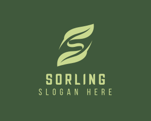 Eco Leaf Letter S  logo design