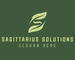 Eco Leaf Letter S  logo design