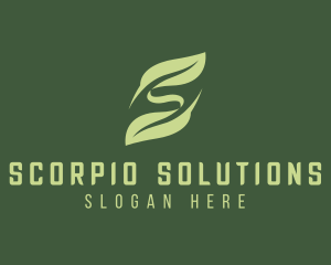 Eco Leaf Letter S  logo design