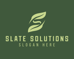 Eco Leaf Letter S  logo design