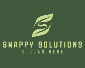 Eco Leaf Letter S  logo design