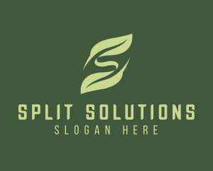 Eco Leaf Letter S  logo design