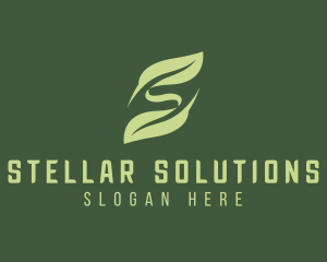 Eco Leaf Letter S  logo design