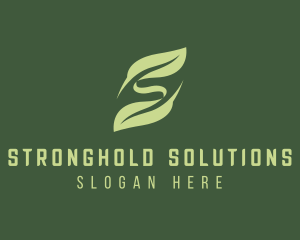 Eco Leaf Letter S  logo design