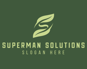 Eco Leaf Letter S  logo design