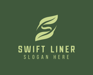 Eco Leaf Letter S  logo design