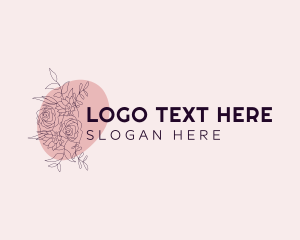 Aesthetician - Elegant Floral Shop logo design