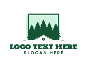 Cabin - Forest House Real Estate logo design