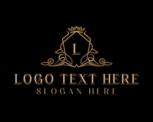 Hotel - Elegant Crown Shield logo design