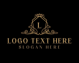 Ornamental - Elegant Crown Shield logo design