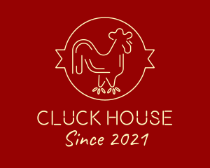 Chicken - Red Yellow Chicken Rooster logo design