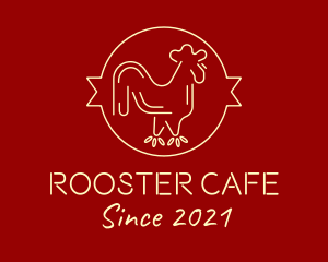 Rooster - Red Yellow Chicken Rooster logo design