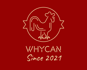 Cooking - Red Yellow Chicken Rooster logo design