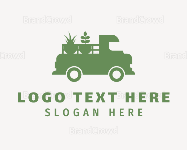 Lawn Plants Truck Logo