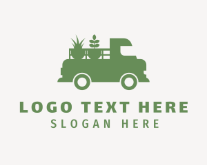 Landscaping - Lawn Plants Truck logo design