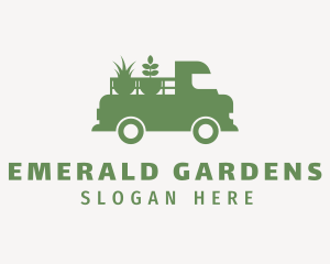 Lawn Plants Truck logo design