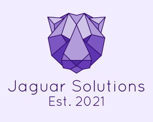 Jaguar - Geometric Jaguar Face logo design