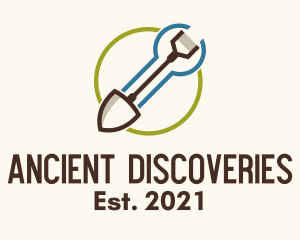 Archaeology - Shovel Landscape Gardening logo design