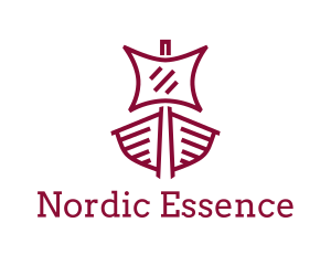 Nordic - Sail Viking Ship logo design