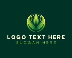 Organic - Leaf Lawn Landscaping logo design