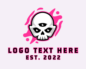 Skull - Three Eye Skull Gaming logo design