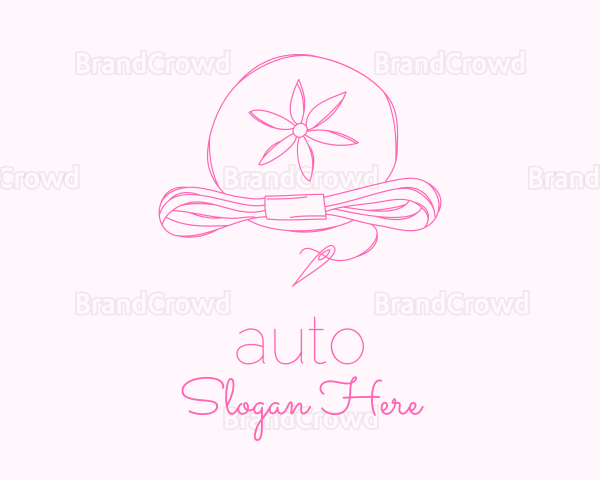Pink Flower Needle Thread Logo