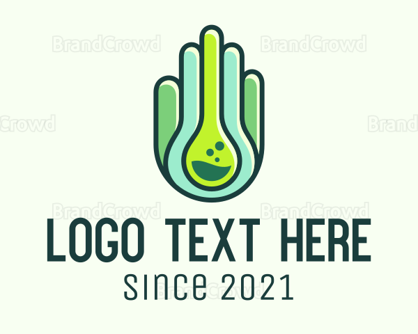 Organic Chemical Hand Logo