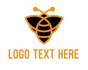 Bee - Orange Bee Insect logo design