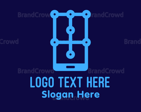 Blue Mobile Phone App Logo
