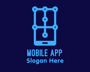 Blue Mobile Phone App Logo