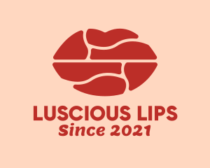 Lips - Pouty Red Lips logo design