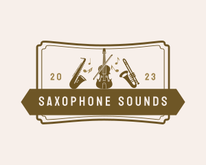 Saxophone - Jazz Music Instrument logo design