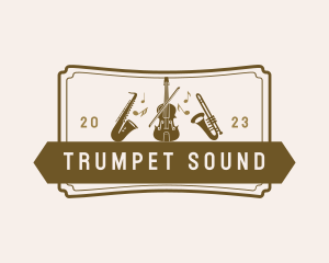 Trumpet - Jazz Music Instrument logo design