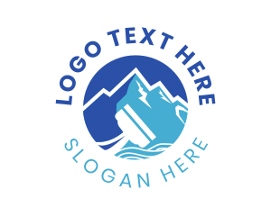 Clean - Blue Mountain Vacuum logo design