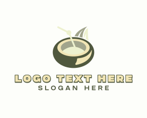 Coconut Juice - Coconut Juice Straw logo design